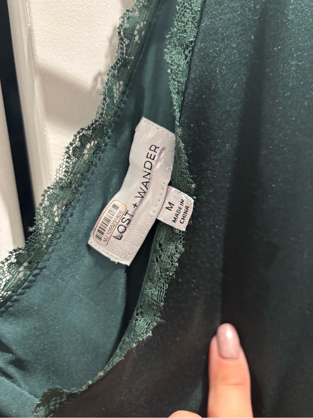 Lost + Wander One-Shoulder Ruffle Dress in Forest Green - Picture 2 of 3